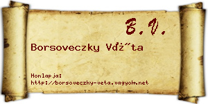 Borsoveczky Véta névjegykártya